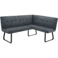byLIVING Eckbank BYLIVING "Talea Küchenbank", grau (dunkelgrau), B:168cm H:93,5cm T:128cm, Metall, Polyester, Sitzbänke, Eckbank, Komortable Nosaqfederung und gemütlicher Stoffbezug mit Farbauswahl