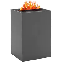 KAMINLICHT Wasserdampf Kamin RILKE (Standkamin) - Elektrokamin mit realistischen LED 3D-Flammen, Knistereffekt & Fernbedienung, 54x80x46 cm - Opti-Myst 400 Elektro Kamin, Grau