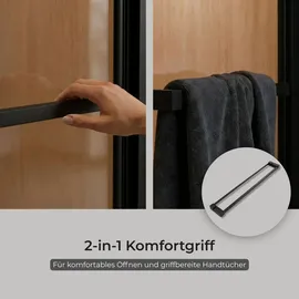 Schulte Sunny Duschtür anschlaglos 80 x 190 cm schwarz Sicherheitsglas