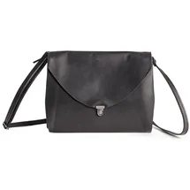 Harold's Fold Umhängetasche Leder Schwarz
