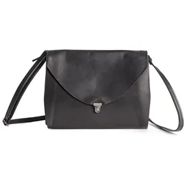 Harold's Fold Umhängetasche Leder Schwarz