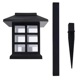 monzana Laterne Kunststoff 38,0 cm 12er Set schwarz