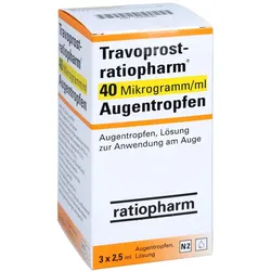TRAVOPROST-ratiopharm 40 Mikrogramm/ml Augentr. 3X2,5 ml