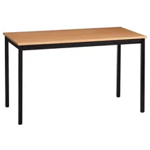 Sodematub Mehrzwecktisch buche, schwarz rechteckig, Vierkantrohr schwarz, 120,0 x 60,0 x 74,0 cm