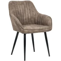 Riess-Ambiente Stuhl TURIN - Armlehne edel vintage taupe Ziersteppung