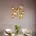 3-flg Schwarz/Gold Metall/Glas