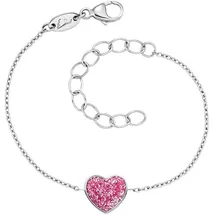 Engelsrufer Herzengel Armband Glitzerherz Silber 925 rosa 16 cm
