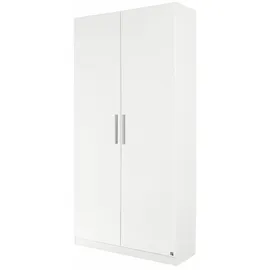 Rauch Mehrzweckschrank RAUCH "Garderobe Kleiderschrank Schrank Schuhschrank Putzschrank MINOSA", weiß (alpinweiß, griffe alu), B:91cm H:197cm T:41cm, Holzwerkstoff, Schränke, Mehrzweckschrank, In 4 Breiten mit vielen Einlegeböden für viel Stauraum MADE IN