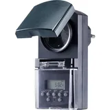 Sygonix SY-5044422 Steckdosen-Zeitschaltuhr digital Wochenprogramm 1800 W IP44 Countdown-Funktion, Zufallsfunktion