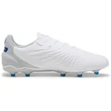 Puma King Match FG/AG Soccer Shoe, White-Bluemazing-Flat Light Gray, 47 EU