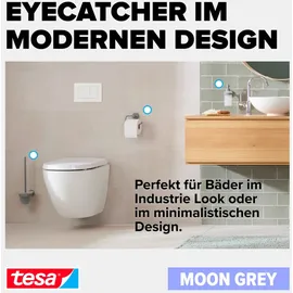 Tesa MOON GREY Toilettenpapierhalter Klebstoff Metall