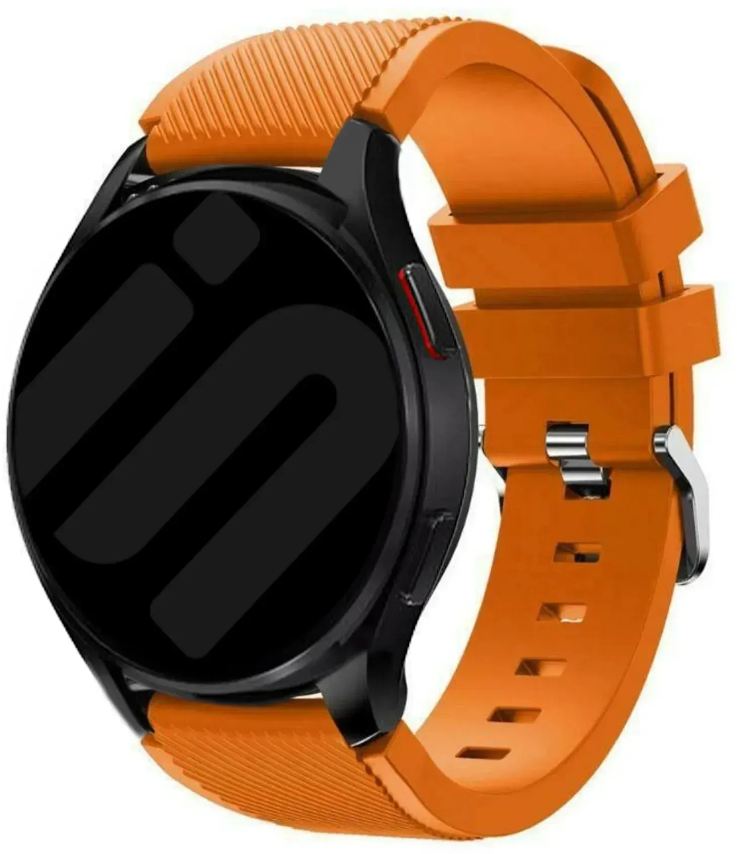 Strap-it Motorola Moto Watch - 47mm Armband Silikon für Motorola Moto Watch  - 47mm - Orange - Schnallenverschluss