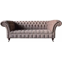 JVmoebel Chesterfield-Sofa, Chesterfield Sofa Couch Wohnzimmer Klassisch Design Sofas beige
