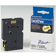 Brother TC-691 Schriftbandkassette schwarz/gelb