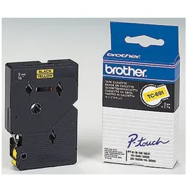Brother TC-691 Schriftbandkassette schwarz/gelb