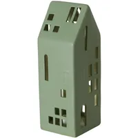 Boltze Home Dekohaus, Grün, Keramik, Häuschen, Haus, 7x21x8 cm,