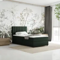 Panda möbel Boxspringbett Everest, mit Topper - dunkelgrün