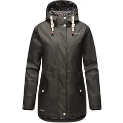 NAVAHOO Damen Warmer Regenjacke Wasserdichter Regenmantel mit Kapuze Oceans Heart