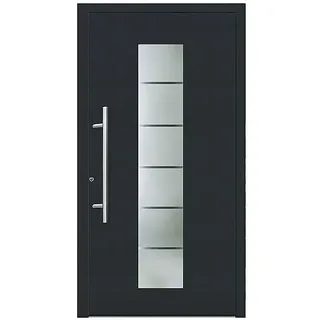 Haustür Smart KS-108  (110 x 210 cm, DIN Anschlag: Links, Anthrazitgrau/Verkehrsweiß)