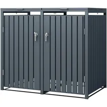 ML-Design Mülltonnenbox 2er 132 x 80 x 116,3 cm anthrazit