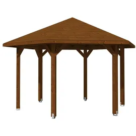 SKANHOLZ Skan Holz Pavillon Nancy 3 Leimholz lasiert in Nussbaum