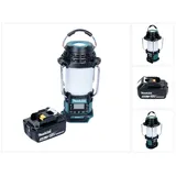 Makita DMR 056 T1 Akku Radio 18 V FM DAB+ mit Laterne 360° Taschenlampe IP65 + 1x Akku 5,0 Ah - ohne Ladegerät