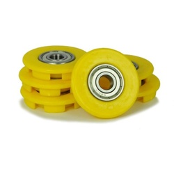 BERG Gokart Ersatzteil Buddy - Rad Abdeckung 12mm yellow (6x) 50.62.00.12