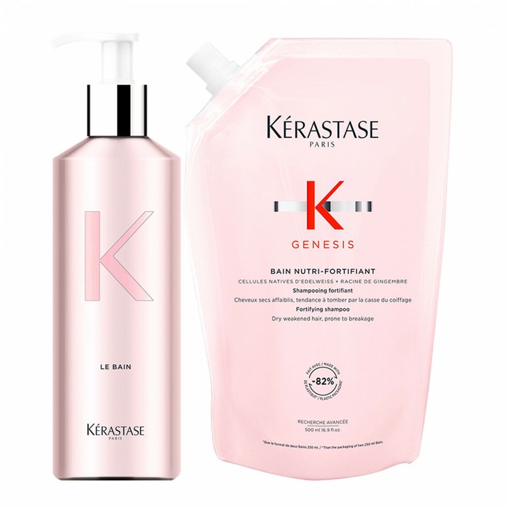 Kèrastase Genesis Bain Nutri-Fortifiant Refill Pouch & Aluminium Bottle 500 ml