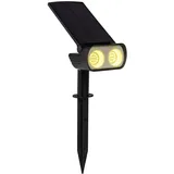 AMBIA GARDEN Solarleuchte Kunststoff 19x28,5 cm 3 Helligkeitsstufen schwarz