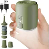 Elektrische Luftpumpe – 1600 Mah Wiederaufladbare Luftpumpe Für Luftmatratzen, Schwimmbäder Und Camping – 280 L/min Mit 5 Düsen Und Led-licht – Tragbarer Akku