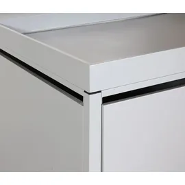 Mendler Fahrradgarage HWC-L56b Fahrradbox abschließbar verzinkter Stahl 125x113x208cm grau