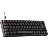 KOORUI 60% Gaming Tastatur Rotem Schalter DE