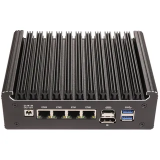 HSIPC Alder Lake N100 Quad Core Firewall Micro Appliance, Mini PC, Nano Computer, Router with 32G RAM 512G SSD, 4*i226-V RJ45 Port AES-NI