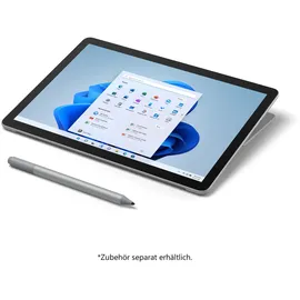 Microsoft Surface Go 4 10.5'' 8 GB RAM 256 GB SSD Wi-Fi W11 platin für Unternehmen