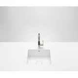 Dornbracht Einzelbecken, 450x400mm, glasierter Stahl, 38450002-62, Farbe: weiss matt