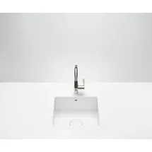 Dornbracht Einzelbecken, 450x400mm, glasierter Stahl, 38450002-62, Farbe: weiss matt
