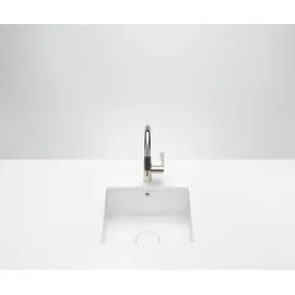 Dornbracht Einzelbecken, 450x400mm, glasierter Stahl, 38450002-62, Farbe: weiss matt