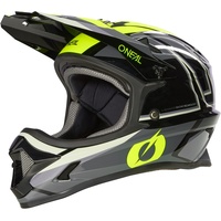 O'Neal | Mountainbike-Helm | Kinder | MTB Downhill | ABS Schale, Lüftungsöffnungen für optimale Belüftung & Kühlung, Robustes ABS | Sonus Youth Helmet Split V.23 | Schwarz Neon-Gelb | L