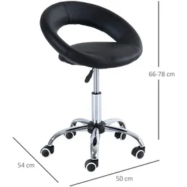 Homcom Rollhocker schwarz