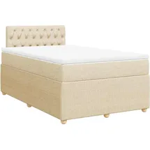 vidaXL Boxspringbett 120 x 200 cm Creme