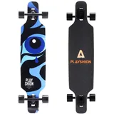 Playshion Longboard 39 Zoll, mit ABEC-9 Kugellagern, Drop-Through Freeride Skateboards Cruiser