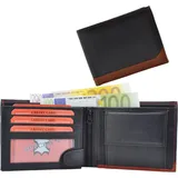 Impex Stripe Geldbörse Herren schwarz/tan