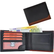 Impex Stripe Geldbörse Herren schwarz/tan