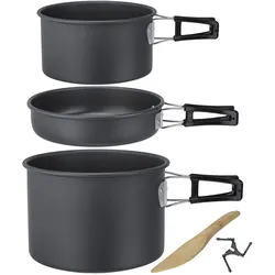 BRUNNER Camping Kochset Packpot Ultralite 20 Geschirr Küche Topf Pfanne Alu 910g