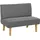Homcom 2 Sitzer Sofa, Couch mit Cord-Optik, Holzbeine, Gepolsterter Polstersofa, Doppelsofa für Schlafzimmer, Wohnzimmer, 110 x 62B x 85H cm-Grau | Gr.: onesize