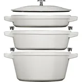 Staub Cocotte Kochtopfset 3-tlg. weiß