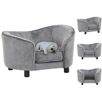 vidaXL Hundesofa Grau 69x49x40 cm Plüsch