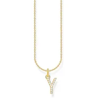 Thomas Sabo Halskette »Buchstabe, Y vergoldetes Silber mit Zirkonia KE2264-414-14