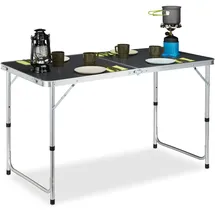 Relaxdays Campingtisch klappbar Silber/Grau