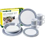 Brunner BlueBAY Geschirr-Set 16-tlg. blau/weiß